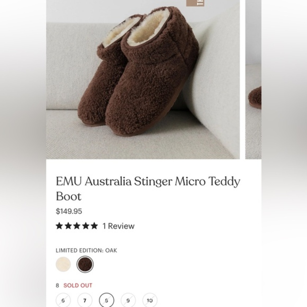 Emu Brown Sheepskin Lined Winter Booties - Picture 4 of 9